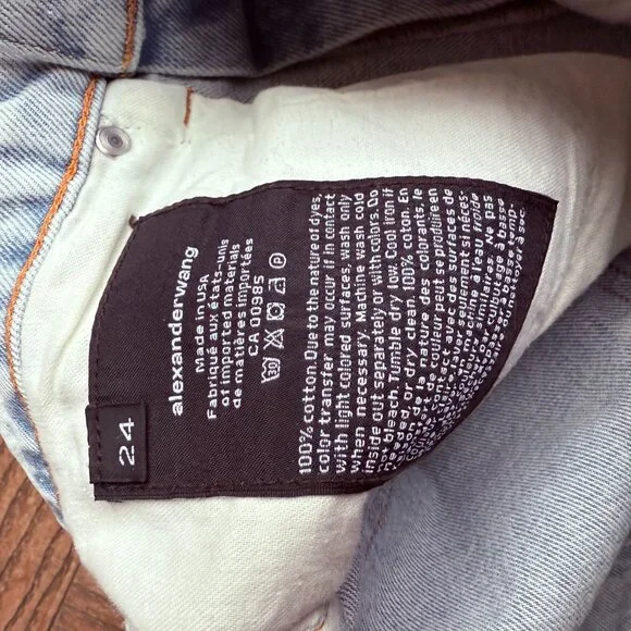 Denim Blue Jean Shorts Wide Leg Baggy size 24 - Picture 4 of 8